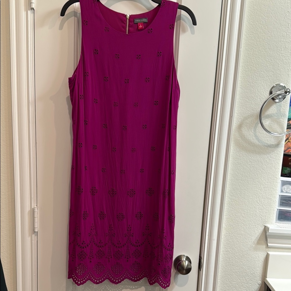 Vince Camuto Magenta Sleeveless Mini Dress